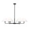 Z-Lite Leila Chandelier, 6-Light, 44 In.W x 10.75 In.H, Matte Black/White Linen 744-44R-MB - alternate 1